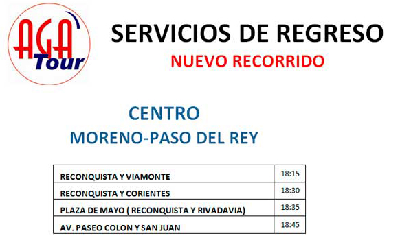 Recorrido Centro - Paso del Rey/Moreno